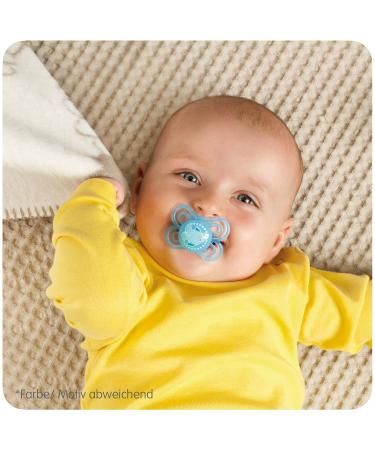 MAM Perfect Schnuller Set - Healthy Dental Development Pacifiers for Babies 0-6 Months in Pink & Beige - Includes Pacifier Box - Buy Online on GoSupps.com