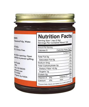 Organic Tamarind Paste Concentrate - Sweet & Sour Sauce for Indian Chutney & Thai Curry | Gluten Free, No Sugar | 11oz Glass Jar - Buy Online on GoSupps.com