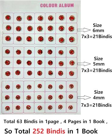 VAMA Multicolour Small Stone Bindi Booklet - 252 Forehead Stickers for Girls & Women | Stylish Bindiya Collection - Buy Online on GoSupps.com
