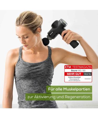 Beurer MG 180 Massage Gun - 6 Attachments 4 Intensity Levels for Targeted Muscle Relief & Recovery | International Shipping Available - Buy Online on GoSupps.com