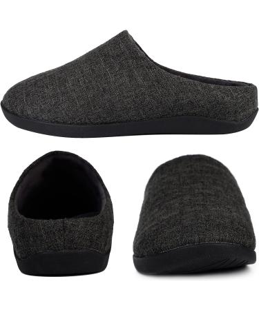 ADAX Men's Orthotic Plantar Fasciitis Slippers - High Arch Support, Pain Relief House Shoes for Heel & Flat Feet - Dark Grey (11-11.5) - Buy Online on GoSupps.com
