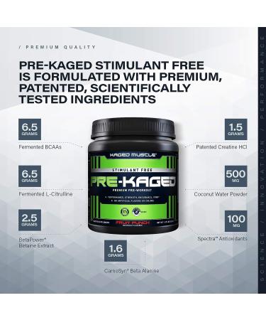 Kaged Muscle Stimulant Free Pre-Kaged Cherry Bomb Pre-Workout | 20 Servings | Men & Women | Increased Strength Formula - Buy Online on GoSupps.com