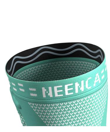 NEENCA Knee Brace with Patella Gel Pads & Side Stabilizers - Medical Grade Compression Sleeve for Meniscus Tear, ACL, Arthritis - Joint Pain Relief - Size M Peacock Blue - Buy Online on GoSupps.com