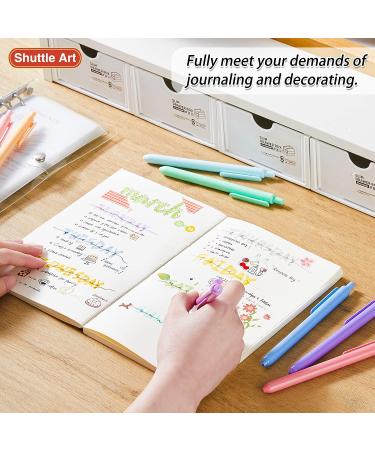 Shuttle Art Retractable Gel Pens - 8 Pastel Colors, 0.5mm Fine Point - Ideal for Writing, Drawing, Journaling - Quick Drying, Cute Design - Pack of 8 - Buy Online on GoSupps.com