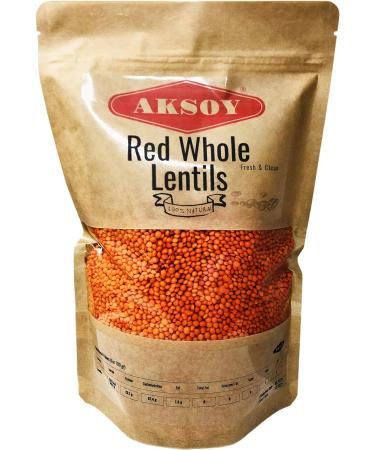 Aksoy Red Whole Lentils 1.25KG 1.25 Kilograms - Buy Online on GoSupps.com
