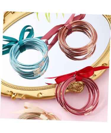 VILLCASE Elastic Bracelet Jelly Bracelets Silicone Bracelets 60pcs Bracelet Ribbon Set 60 Pieces Miss Gift Jelly Silica Gel Jelly Wrist Bracelets Bow Ribbon Bracelets Bracelets Aesthetic - Buy Online on GoSupps.com