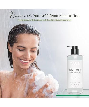 Muse Bath Apothecary Fleur du Lavender Body Wash - 32 oz | Natural Essential Oil Infused Aromatherapy Body Wash for Women & Men - Buy Online on GoSupps.com