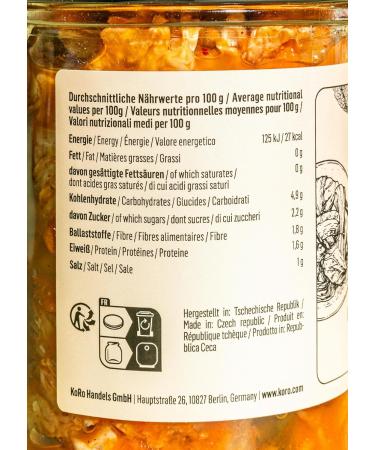 KoRo - Kimchi 6 x 350g - Made with fermented Chinese cabbage - With chili garlic and ginger - Vegan - Buy Online on GoSupps.com