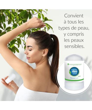 EnergyBalance Deo-Stick crystal 60g without aluminum (aluminum chlorides) - For men and women - Odorless - Deodorant - Brand quality from Switzerland - Buy Online on GoSupps.com