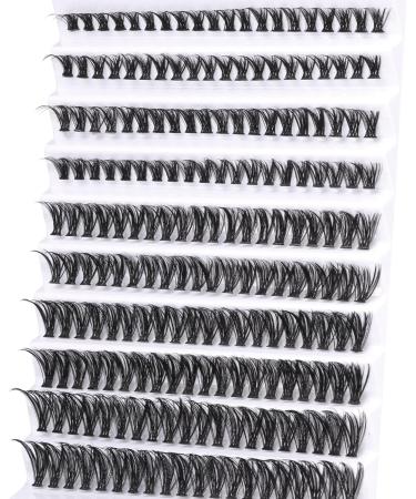 Ruairie 200 Pcs CD Curl Wispy Eyelash Clusters DIY Extensions Individual Lashes 8-16MM Black - Buy Online on GoSupps.com