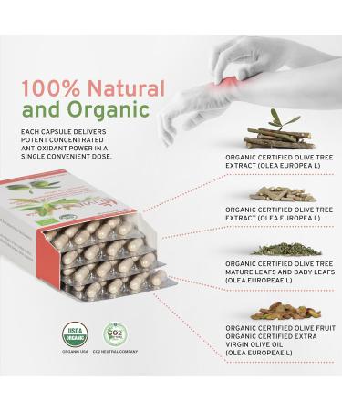 Organic Olive Leaf Extract Supplement for Women and Men by OLIVIE | DermaPsoria Supplement for Psoriasis, Eczema, Hyperpigmentation | Olive Oil Capsules | Antioxidant Polyphenols | 80 Vegetal Capsules - Buy Online on GoSupps.com