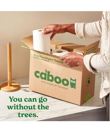 Caboo Tree Free Bamboo Paper Towels - Earth Friendly Sustainable Kitchen Paper Towels - 6 Rolls, 2 Ply Sheets - 6 Count - Buy Online on GoSupps.com