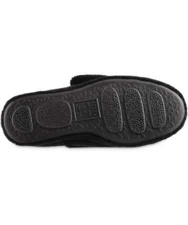 Acorn Men's Adjustable Wrap Slippers 9-10 Black - Therapeutic Support for Arthritis, Swollen Feet, Diabetic Footwear - Buy Online on GoSupps.com