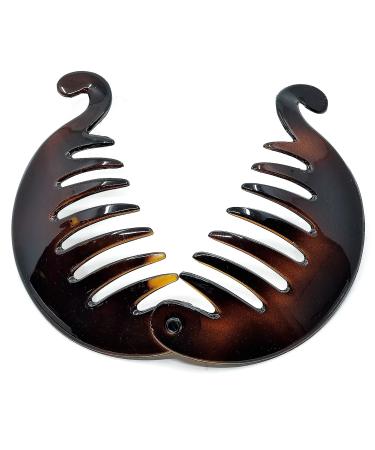 Camila Paris CP2428 3.25 French Banana Clip Hair Comb - Round Ponytail Holder - Interlocking Combs for Thick Hair - Fashion Hair Accessories - Made in France (Tortoise Shell) - Buy Online on GoSupps.com