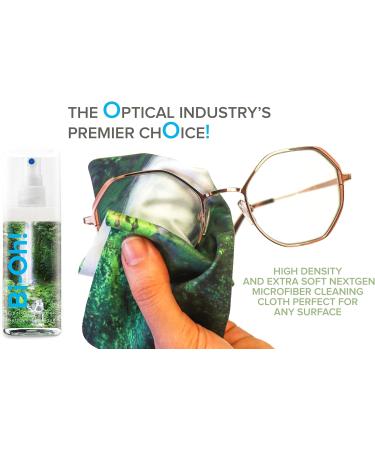 Eye Glasses Cleaner Kit with Microfibre Cloth - Odourless Eyeglass Cleaner Biodegradable Lens Cleaner- Glass Cleaner Spray 40ml (1.35oz) Jungle - Buy Online on GoSupps.com