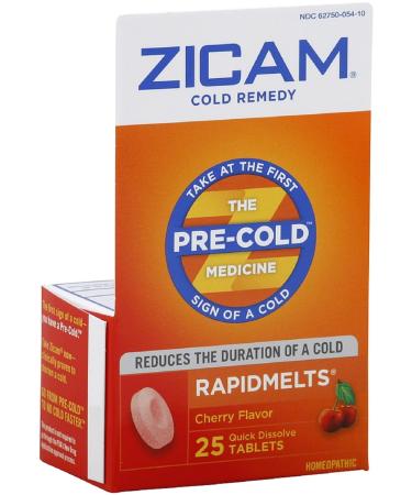 Zicam Cold Remedy RapidMelts Cherry 25 Quick Dissolve Tablets