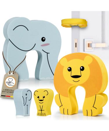 Bambinio child locking door clamping protection 2 Set extra thick and robust door stop for children's rooms extremely flexible Eva foam finger clamping protection universally fitting lock protection for baby - Buy Online on GoSupps.com