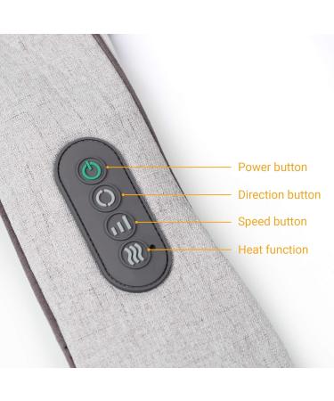 Medisana NM 890 Shiatsu Neck Massage Device - Heat & Red Light 3 Speed Levels 2 Massage Types - Perfect for Neck & Shoulder Relief - Buy Online on GoSupps.com