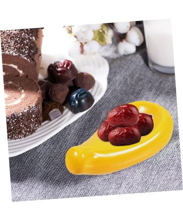 HOMSFOU 2 Pcs Soy Sauce Dish Condiment Bowl Ceramic Jewelry Dish Asian Sauce Bowls Condiment Bowls Ceramic Sauce Bowl Fork Stand Ceramics Ceramic Plate Modeling Dinner Party Yellowx2pcs 11.5X5.7X2.7CMx2pcs - Buy Online on GoSupps.com