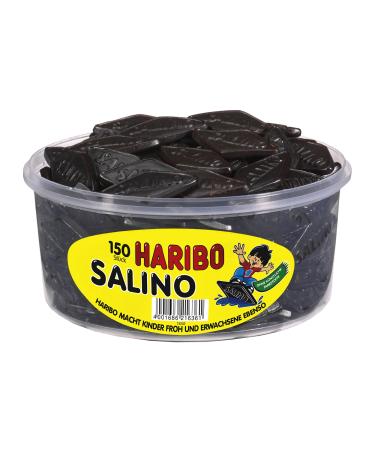 HARIBO - Salino Liquorice - Salmiak - Box with 150 pieces Liquorice 150 pieces (1 pack)