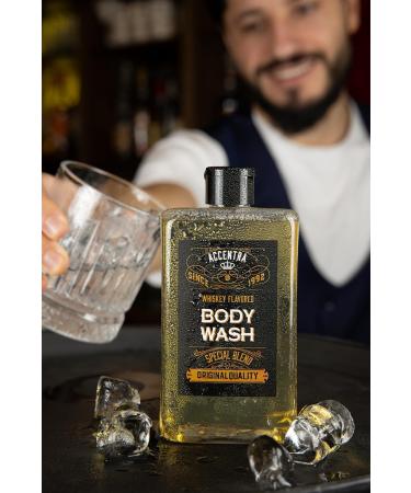 Accentra Shower gel SPECIAL BLEND in bottle incl gift box in whiskey look 400ml fragrance Whiskey refillable blackorange - Buy Online on GoSupps.com