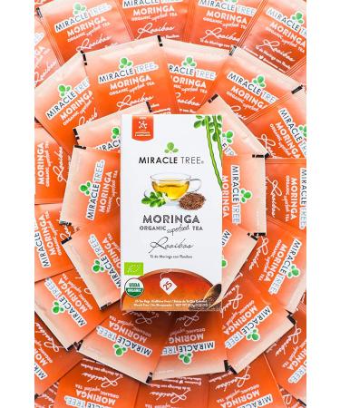 Miracle Tree Organic Moringa Rooibos Tea - Caffeine Free Superfood, 25 Tea Bags (1.32 oz) - Buy Online on GoSupps.com