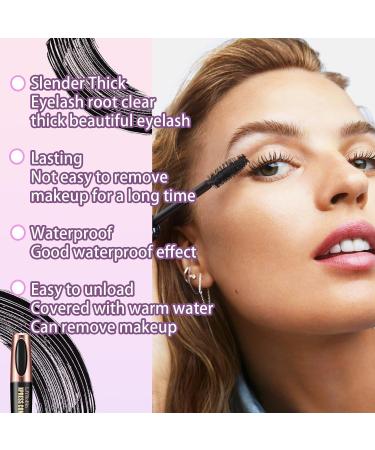 2 Pack Fiber Lash Mascara Lengthening Thick Waterproof Black Mascara Long Lasting Smudge-proof Clear Tube Mascara All Day Exquisitely Full - Buy Online on GoSupps.com