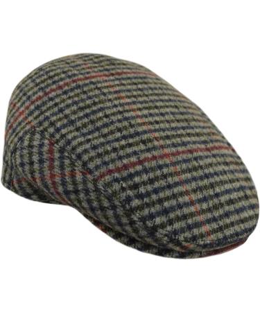 Faith & Sarah Kids Flat Cap - Grey Tweed Herringbone/Tartan Peak Hat | Ages 2-12 | Boys/Girls - Buy Online on GoSupps.com