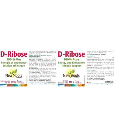 D-Ribose Powder 250g | NEW ROOTS HERBAL | D Ribose Supplement for Athletic Support - Buy Internationally - Buy Online on GoSupps.com
