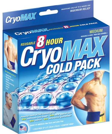 Cryo-Max 8 Hour Reusable Cold Therapy Ice Pack for Elbows, Knees, Neck - Medium 6 x 12 - 1 Count - Buy Online on GoSupps.com