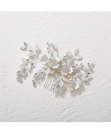 SWEETV Rhinestone Wedding Hair Comb - Handmade Bridal Hair Clip for Brides & Bridesmaids | Wedding Hair Accessories in Silver - Buy Online on GoSupps.com