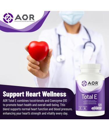 AOR Total E 445mg 120 Softgels Organic Vitamin E Supplement with Tocotrienol & Coenzyme Q10 Ubiquinol CoQ10 Support Cardiovascular Health & Antioxidant Vitamin E8 for Skin Face & Hair Nourishment - Buy Online on GoSupps.com