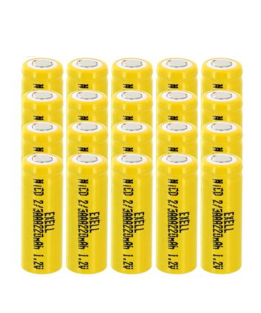 Exell 2/3AAA NiCD 220mAh 1.2V Flat top Rechargeable Battery