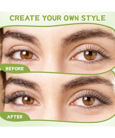 DIY Lash Cluster Kit - 400 Pcs D Curl 3D Eyelashes Lightweight Reusable Wispy Extensions Easy Home Application (30D & 40D) - International Shipping Available - Buy Online on GoSupps.com