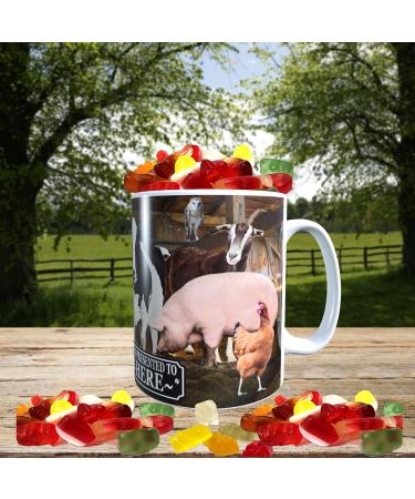 Farm Animals Barn Gathering Personalised Mug with a Choice of Sweets Gift - Buy Online on GoSupps.com