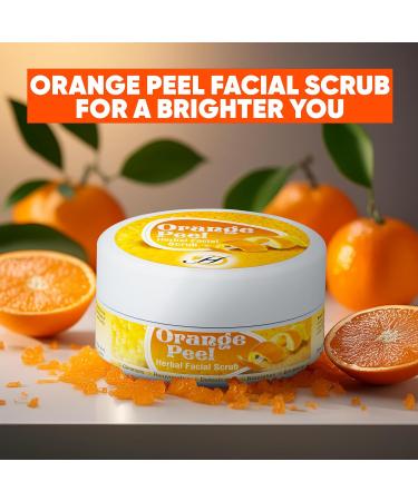 Orange Peel Herbal Facial Scrub | Natural Citrus Exfoliant for All Skin Types | Gentle Skin Cleansing & Rejuvenation - 5.30 oz - Buy Online on GoSupps.com