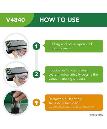 FoodSaver Vacuum Sealer Machine with Automatic Bag Detection - Sealer Bags and Roll - Silver Vacuum Sealing System for Airtight Food Storage and Sous Vide - Buy Online on GoSupps.com