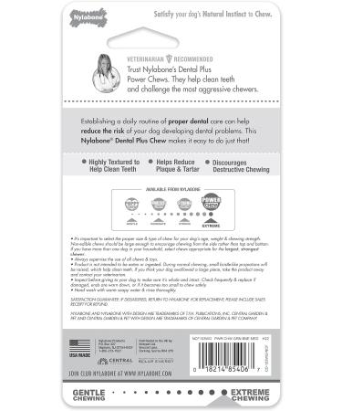 Nylabone Power Chew Chicken Dental Chew Toy Medium - for Dogs up to 16kg - Buy Online on GoSupps.com