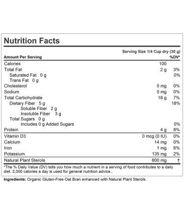 Andrew Lessman Ultimate Oat Bran 60 Servings - Premium Organic  Gluten-Free Oat Bran  Heart-Healthy Fiber and Non-GMO Sourced Phytosterols. Promotes Healthy Cholesterol Levels. No Additives - Buy Online on GoSupps.com