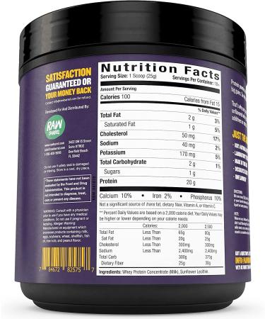Raw Barrel Unflavored Whey Protein Powder - 2lb High Protein Supplement with Digital Guide and Recipe Book - Buy Online on GoSupps.com