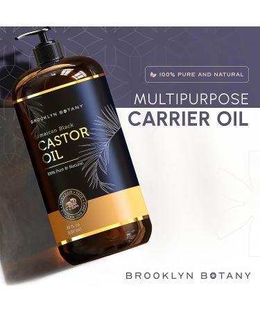 Brooklyn Botany 100% Pure Jamaican Black Castor Oil - Body & Hair Oil for Aromatherapy - 28 fl Oz - Buy Online on GoSupps.com