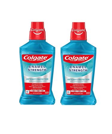 Colgate Enamel Health Anticavity Fluoride Mouthwash Sparkling Fresh Mint 16.9 oz - 2pc
