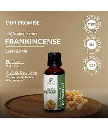 100% Pure Frankincense Oil (Boswellia Carteri) - Undiluted Therapeutic Essential Oil - 30ml (1.01 Fl.Oz) for Natural Wellness - Buy Online on GoSupps.com