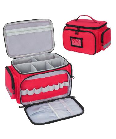 Jamiukro only helps Tasch empty emergency tasting empty for nurse medical bag travel medical organizer storage bag pill bottle organizer travel bag for medication red red S