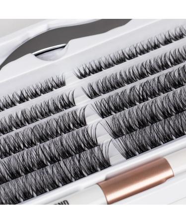 Tinure Lash Extension Kit-Individual Lashes with Bond and Seal-120 Lash Clusters DIY False Eyelashes Natural Cluster Lashes with Eyelash Glue and Lash Tweezers C D Curl 10/12/14/15/16mm (DM-01 120 C-Mix(10-16mm)Kit) 120 C-Mix(10-16mm)Kit Dm-01 - Buy Online on GoSupps.com