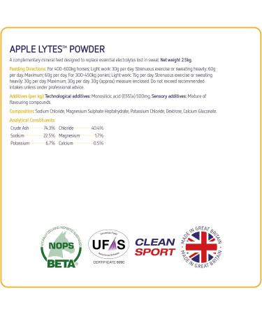 Equine America Apple Lytes Powder | Premium Horse & Pony Performance Supplement | Replenishes Lost Electrolytes & Accelerates Recovery | 2.5 Kg - Buy Online on GoSupps.com