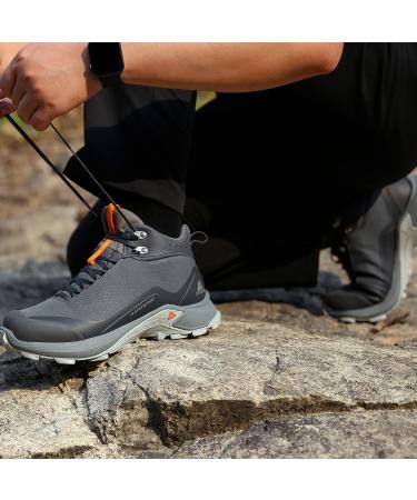 HUMTTO Men's Waterproof Hiking Boots - Lightweight & Breathable Ankle Boots for Trekking - Size 9.5 Grey - Buy Online on GoSupps.com