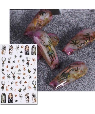 JMEOWIO 10 Sheets Christmas Nail Art Stickers Decals Self-Adhesive Snowflake Xmas Winter Holiday Cute Nail Supplies Nail Art Design Decoration Accessories - Buy Online on GoSupps.com