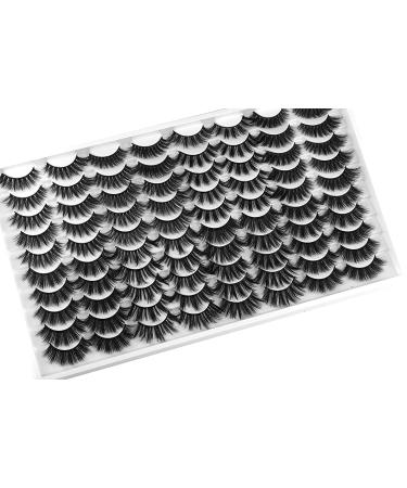 40 Pairs Wholesale Faux Mink False Eyelashes - 8 Styles, 18-22MM, Crossed Fluffy Volume, Reusable 3D Cat Eye & Round Shape - Pack of 40 Pairs - Buy Online on GoSupps.com