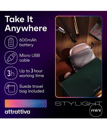 Attrattiva Portable LED Makeup Mirror - 1x Lighted Mirror and 10x Magnifying Hand Mirror for On-the-Go Beauty Fixes - Buy Online on GoSupps.com